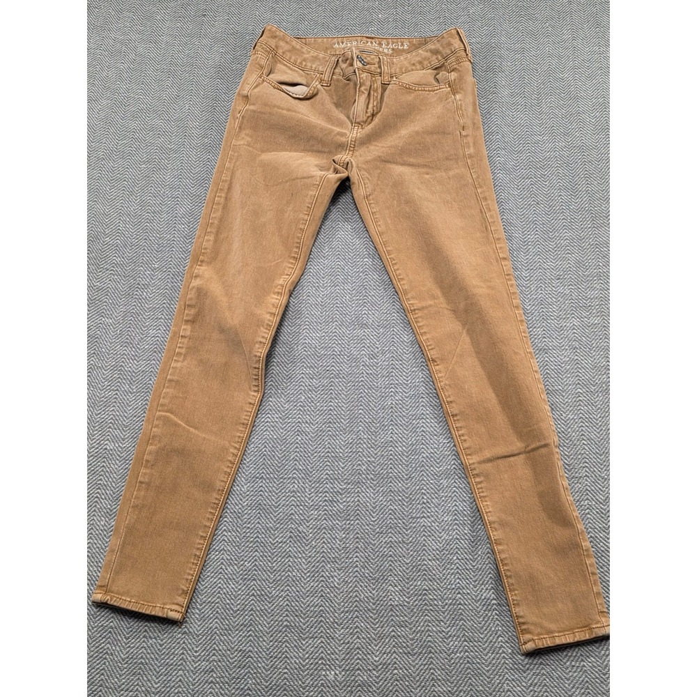 American Eagle Outfitters Womens‎ Jeggings Tan Size 2 Super Stretch Skinny Pants